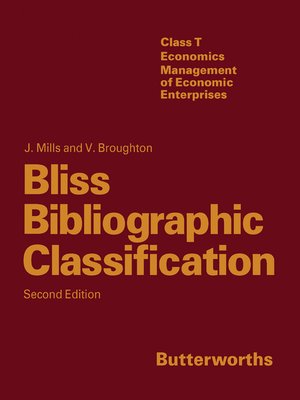 cover image of Bliss Bibliographic Classification